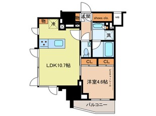 ザ・パークハビオ荏原中延駅前の物件間取画像